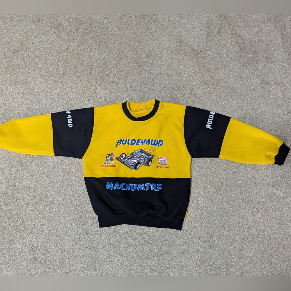 Yellow and Black Pullover Sweatshirt